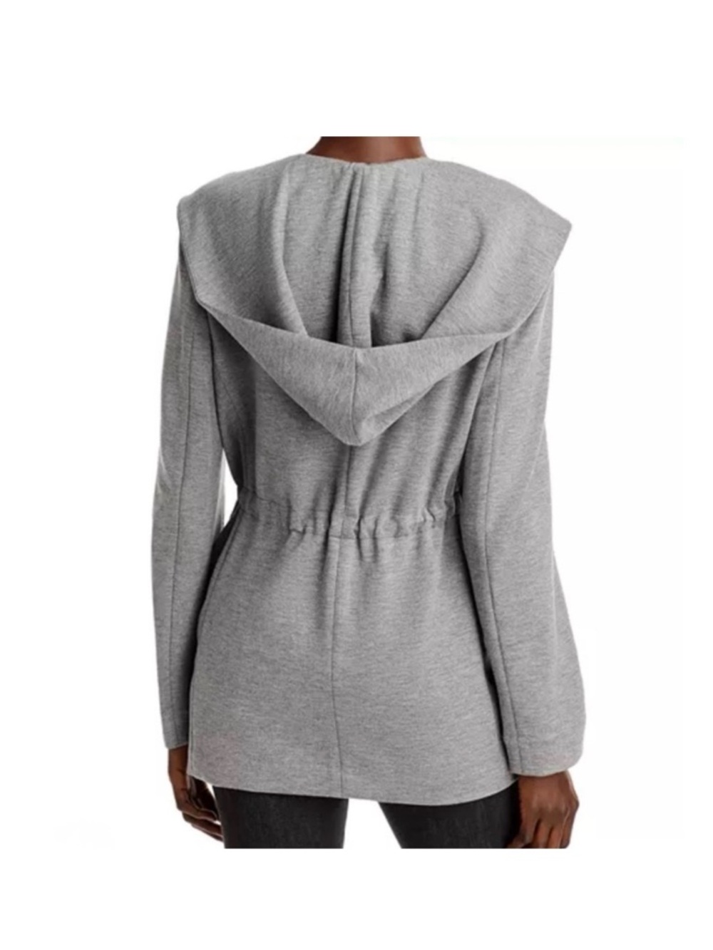 Theory Gray Open-Front Hooded Blazer - Picture 2 of 6